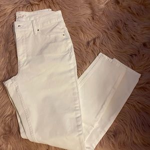 WHBM High-Rise White Straight Jeans - White Size 4
